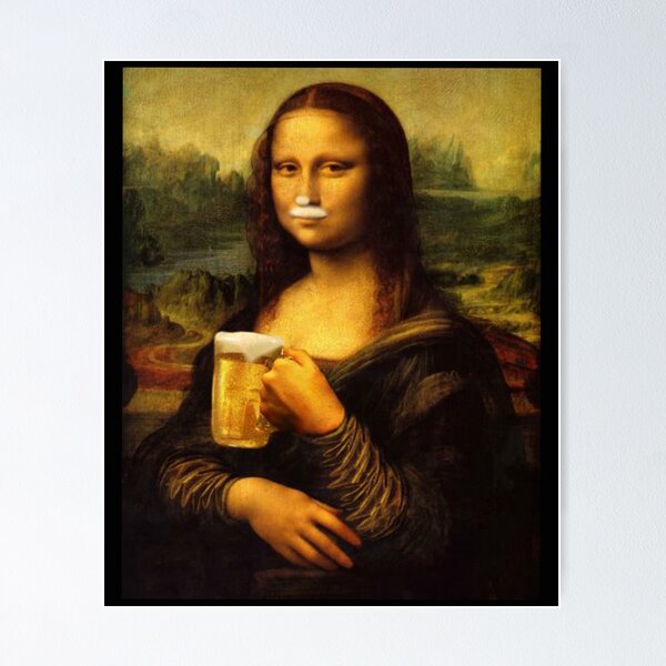 Item preview, Mona Lisa tshirt beer chopp designed and sold by chris299.