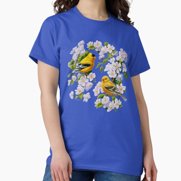 Item preview, Goldfinch Birds and Apple Blossom Flowers designed and sold by csforest.