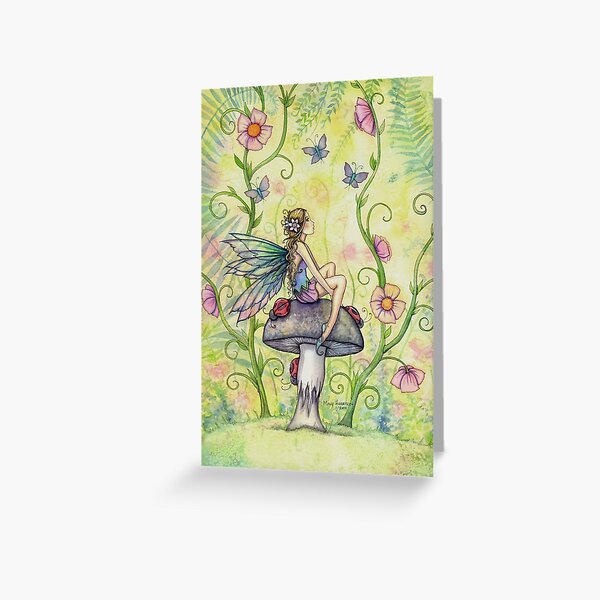 Item preview, A Happy Place Flower Fairy and Ladybugs designed and sold by Molly  Harrison.
