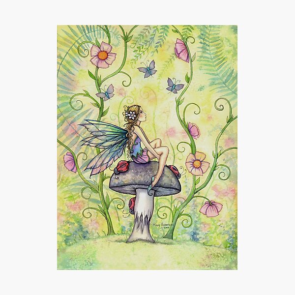 Item preview, A Happy Place Flower Fairy and Ladybugs designed and sold by Molly  Harrison.