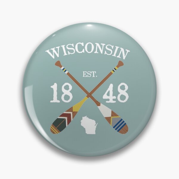 Item preview, Paddle Wisconsin, WI Lake Life Painted Oars designed and sold by GreatLakesLocal.