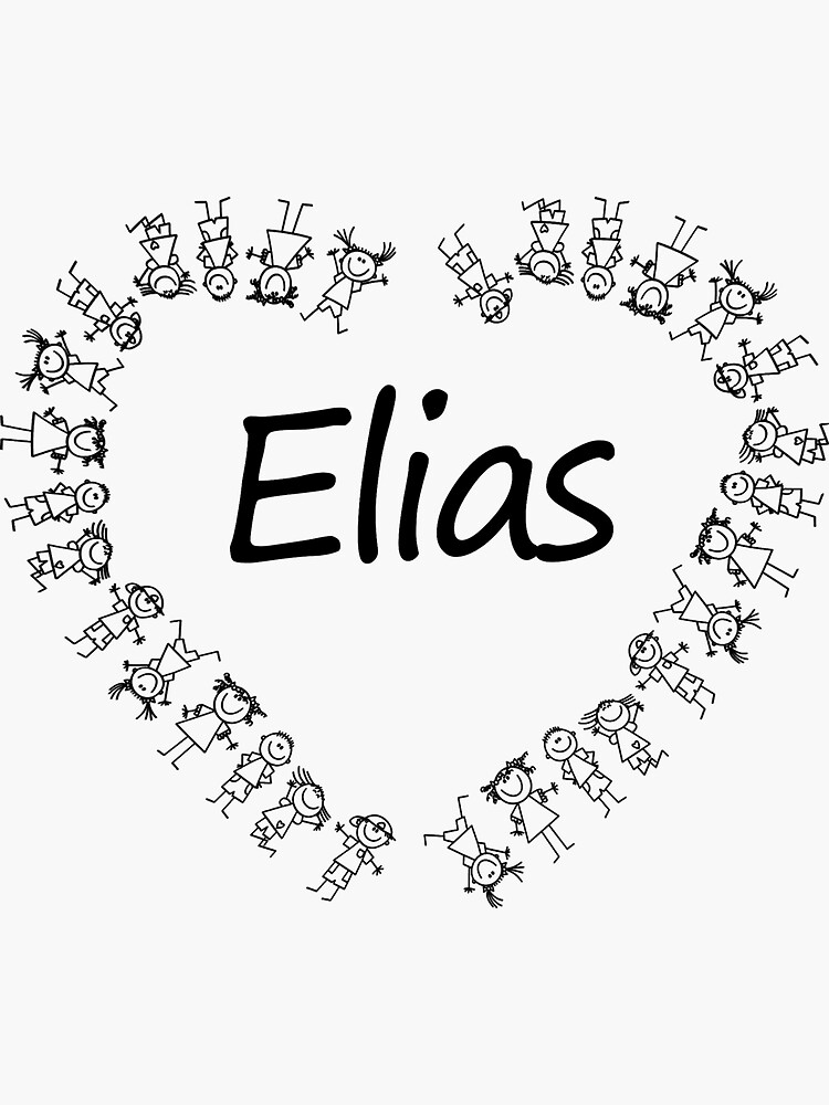 "Elias. Boys first name" Sticker by ela94 Redbubble