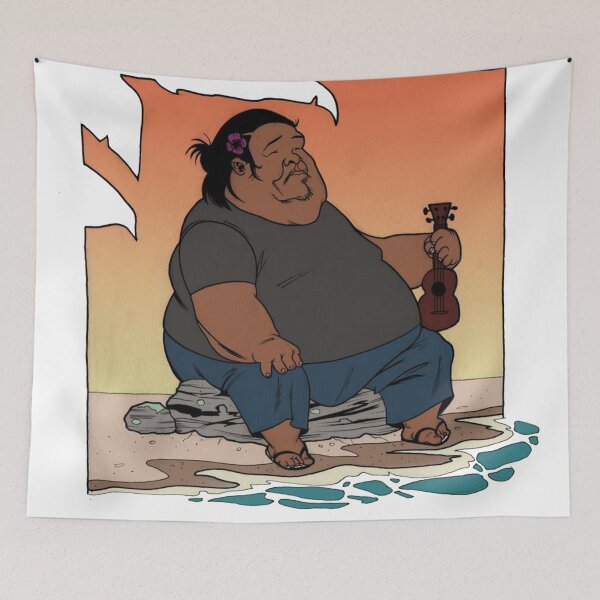 Item preview, "IZ" Israel Kamakawiwoʻole Cartoon designed and sold by slinkraz.