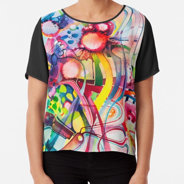 Nice Clowns You Got There - Watercolor Chiffon Top