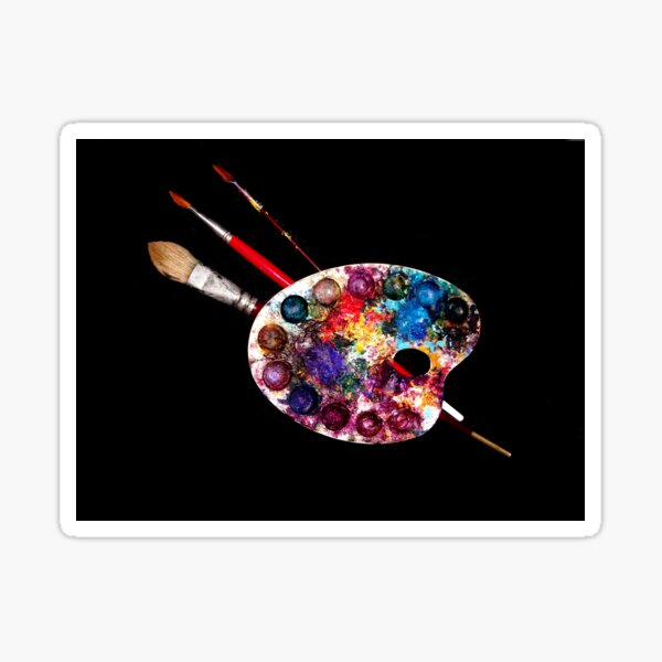 Item preview, ARTIST COLOR PALETTE AND BRUSHES by Bulgan Lumini designed and sold by BulganLumini.