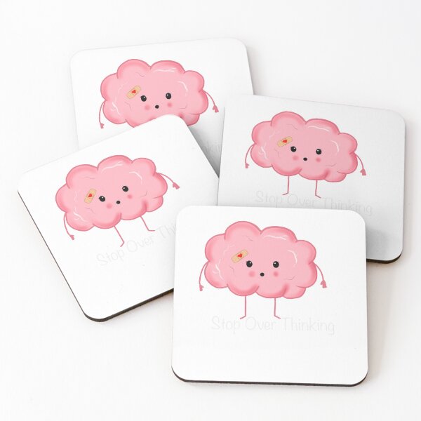 Item preview, Stop Over Thinking Brain with White Lettering designed and sold by KangarooTales.