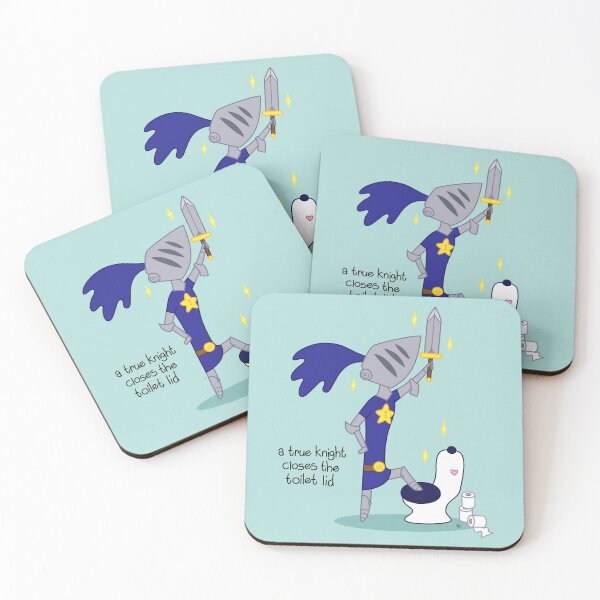 Item preview, a True Knight Closes the Toilet Lid - Ernest the Knight designed and sold by Patterns and critters.