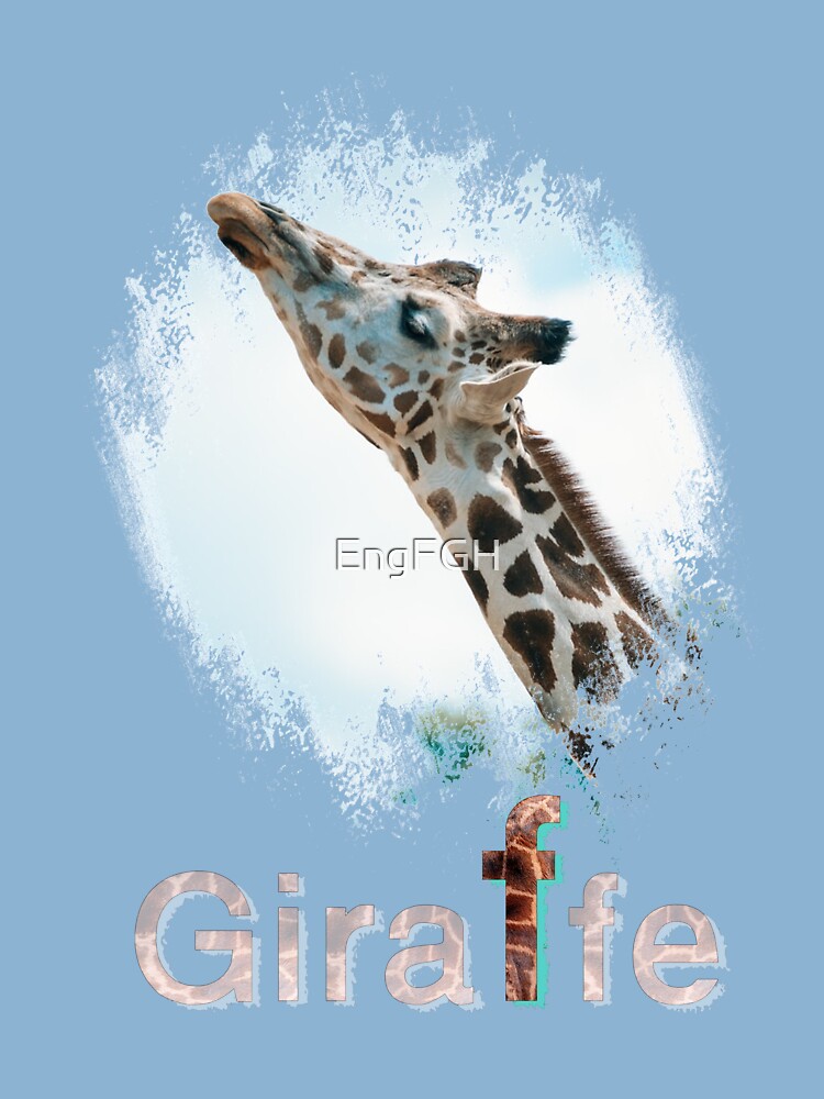 Giraffe Cutie T-Shirt - Design 1 - Animal Social Company Ocean Blue / S