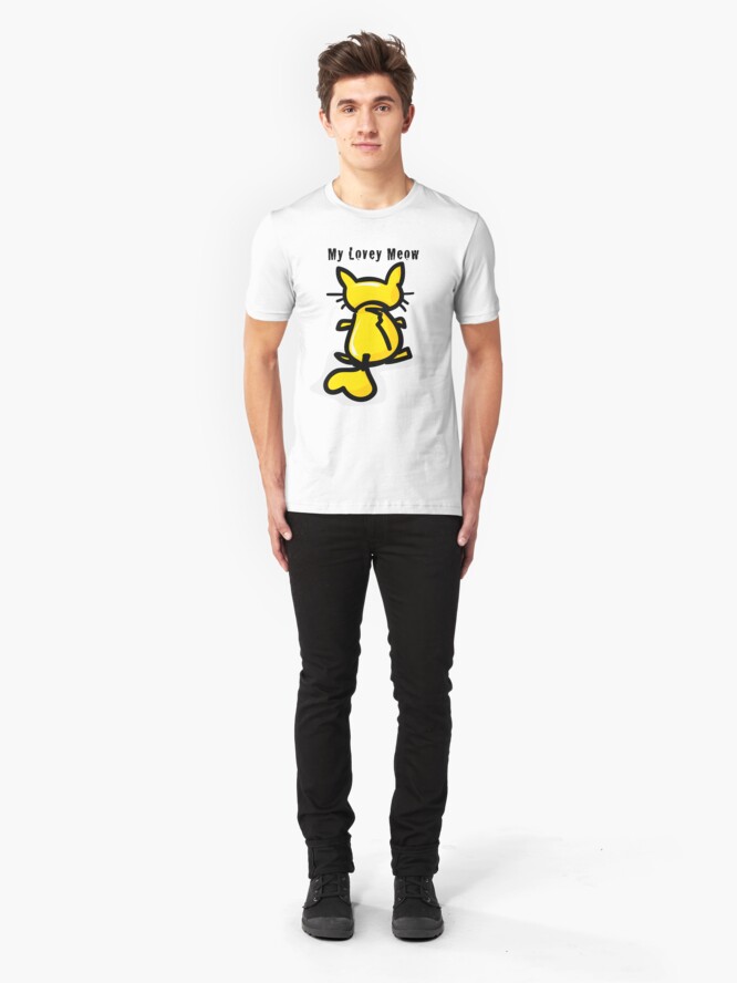 Alternate view of My Lovey Meow Slim Fit T-Shirt