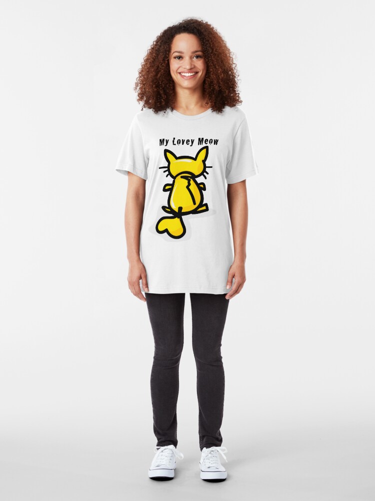 Alternate view of My Lovey Meow Slim Fit T-Shirt