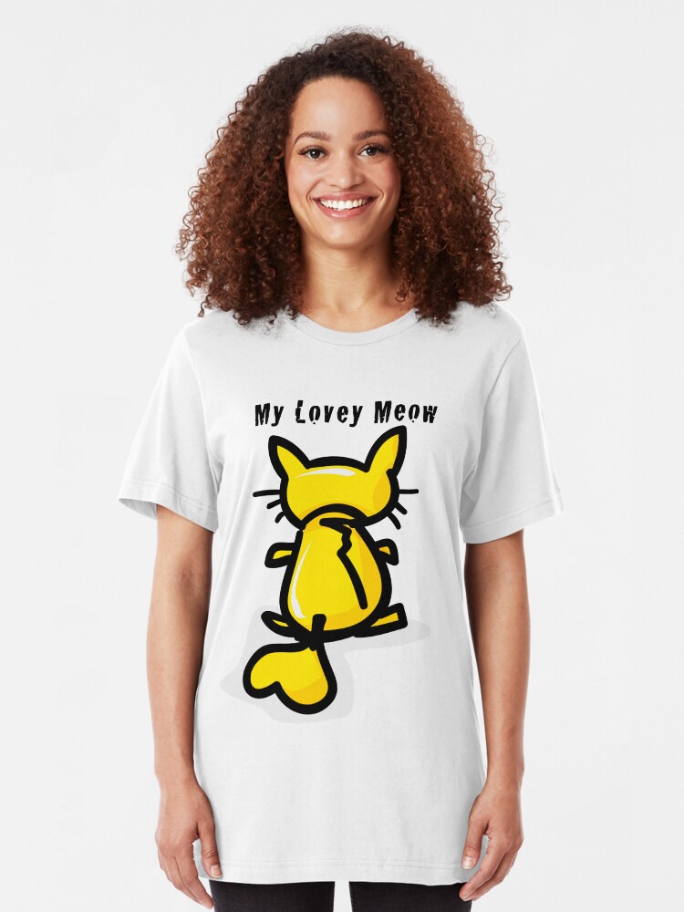 Alternate view of My Lovey Meow Slim Fit T-Shirt