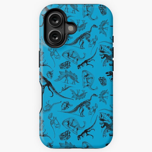 Vista previa del artículo con la obra «Museo Vintage Azul Dinosaurios y Esqueleto», diseñado y vendido por Kristi Duggins.