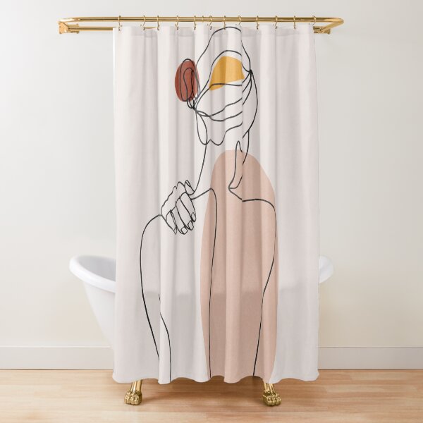 Nude figure illustration Shower Curtain