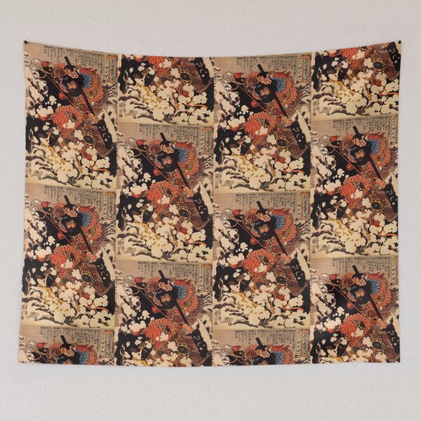 Item preview, Kyusenpo Sacucho charging throught the snow - Utagawa Kuniyoshi Woodblock designed and sold by Persona-.