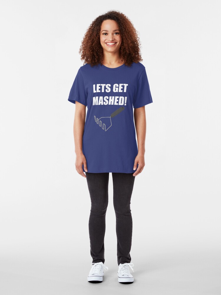 Alternate view of Lets Get Mashed! Slim Fit T-Shirt