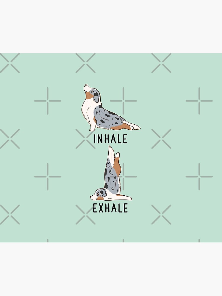Inhale Exhale Australian Shepherd Yoga by thepawster