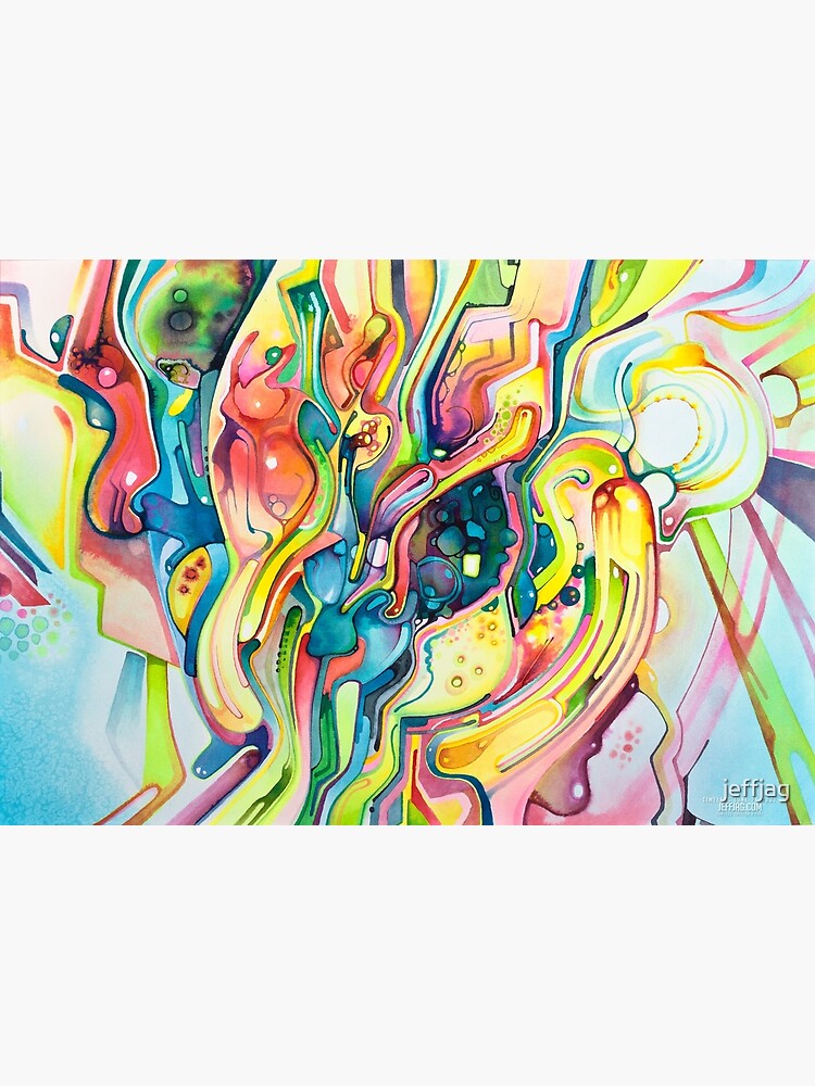 Tubes of Wonder - Abstract Watercolor + Pen Illustration Canvas Print for  Sale by jeffjag