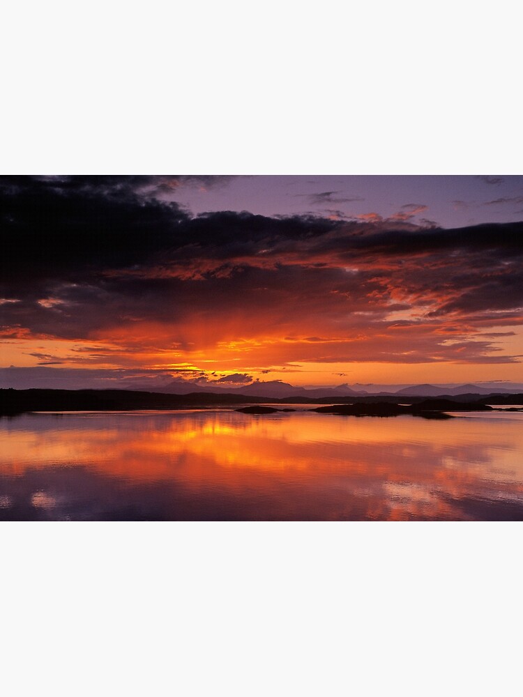 Thumbnail 3 of 3, Art Print, Sunset over the Isles from Craobh Haven designed and sold by sjbowen.