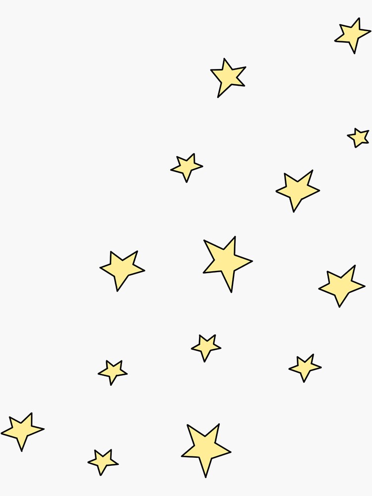 "yellow star sticker" Sticker by shishi157 Redbubble