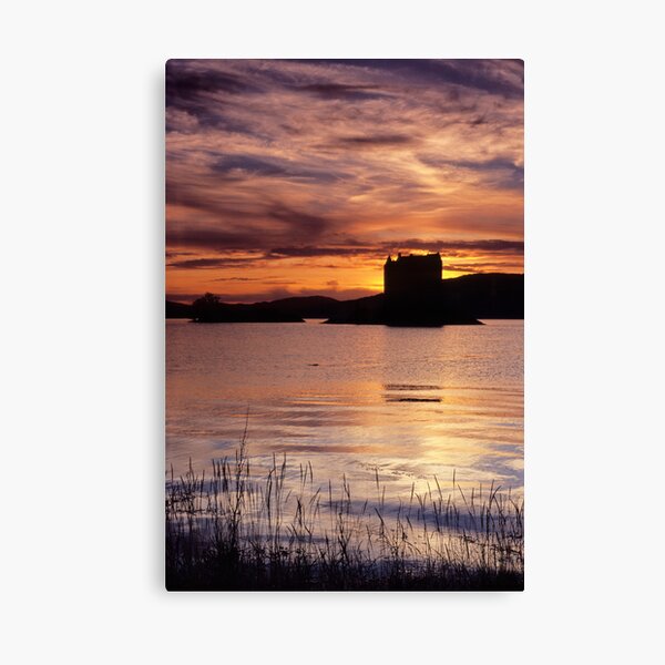 Sunset, Castle Stalker Canvas Print