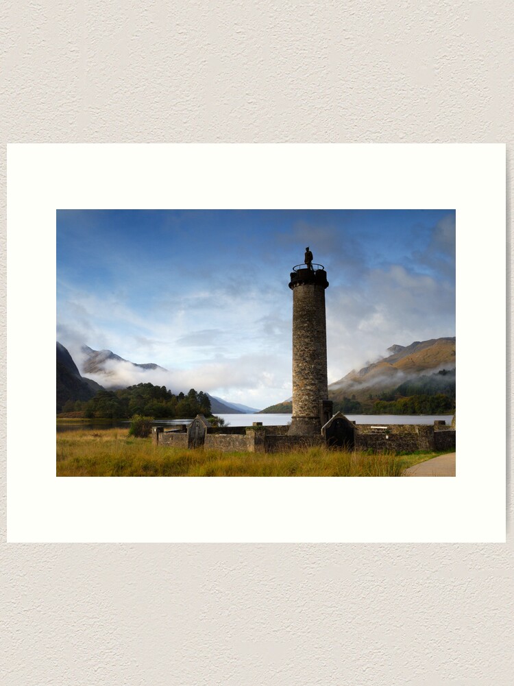 Thumbnail 1 of 3, Art Print, Glenfinan Monument designed and sold by sjbowen.