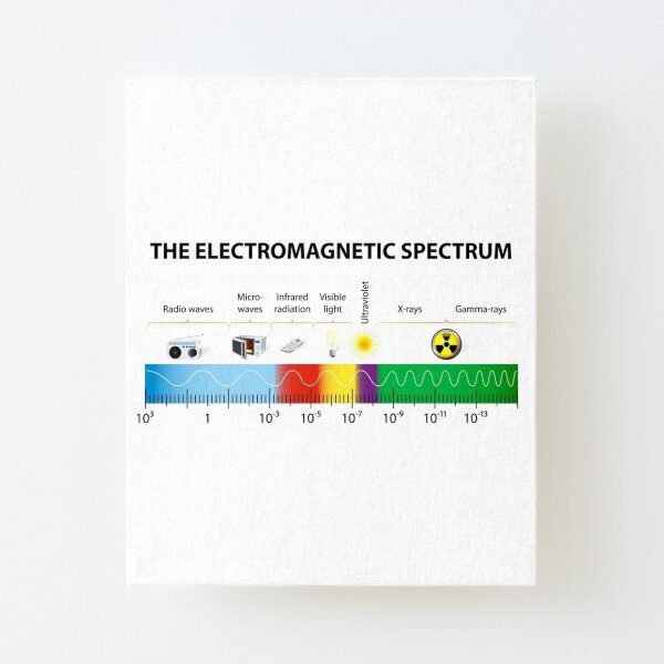 The Electromagnetic Spectrum - Physics, Electromagnetism Canvas Mounted Print