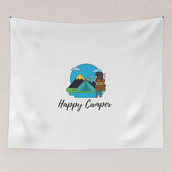 Item preview, Happy Camper, special gift for Campers or Van lifers, Modern Nomads, Van Lovers, Mountaineers designed and sold by popotamfriends.