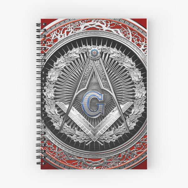 Item preview, 3rd Degree Mason Silver Jewel - Master Mason Square and Compasses over Red Velvet designed and sold by Serge Averbukh Art Studio.