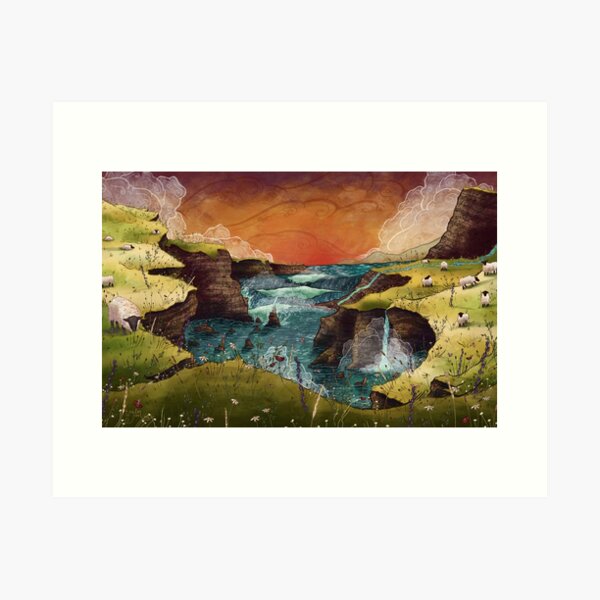 Item preview, Ireland Ocean Landscape designed and sold by TaylorRoseArt.