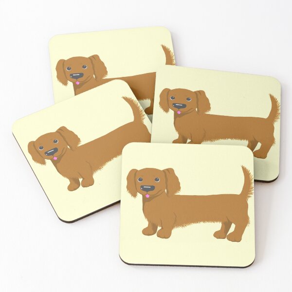 Item preview, Brown Long Haired Dachshund  designed and sold by kris10schiller.