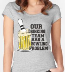 Funny Bowling Team T-Shirt Women's Fitted Scoop T-Shirt