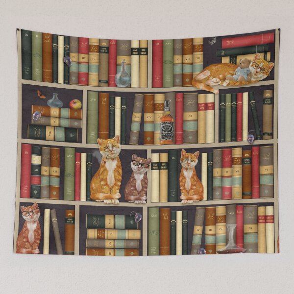 Item preview, Large Cats in Specs Bookshelf Bureau (PCD3199) Bookshelves designed and sold by Jackie Werner.