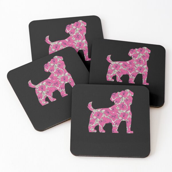 Item preview, PUG DOGS ART FLOWER FLORAL GIFT FOR LADY PUGS designed and sold by alaechamlal.