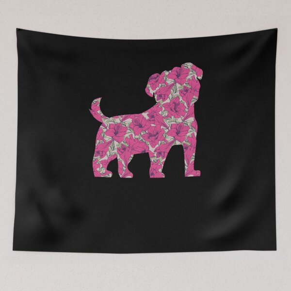 Item preview, PUG DOGS ART FLOWER FLORAL GIFT FOR LADY PUGS designed and sold by alaechamlal.