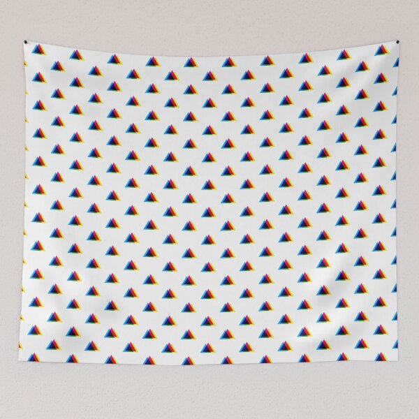 Item preview, CMYK triangles (white) designed and sold by animinimal.