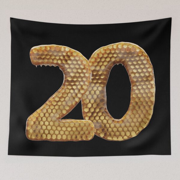 Item preview, 20 Number 3d Honey Numbers Font designed and sold by HelloFromAja.