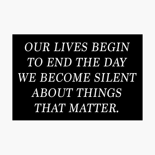 Martin Luther King, Jr. Quote Photographic Print