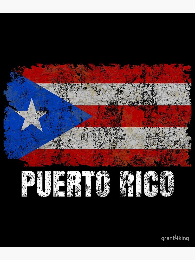 Puerto Rico Flag Puerto Rican Distressed Apparel Print Greeting Card By Grant4king Redbubble