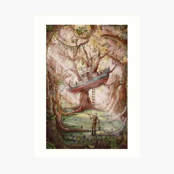 Fisherman of the Forest Art Print
