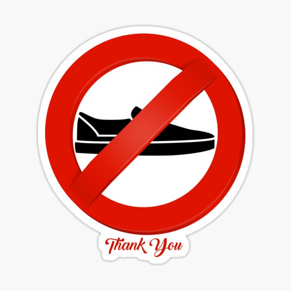 No Shoes1 Sticker