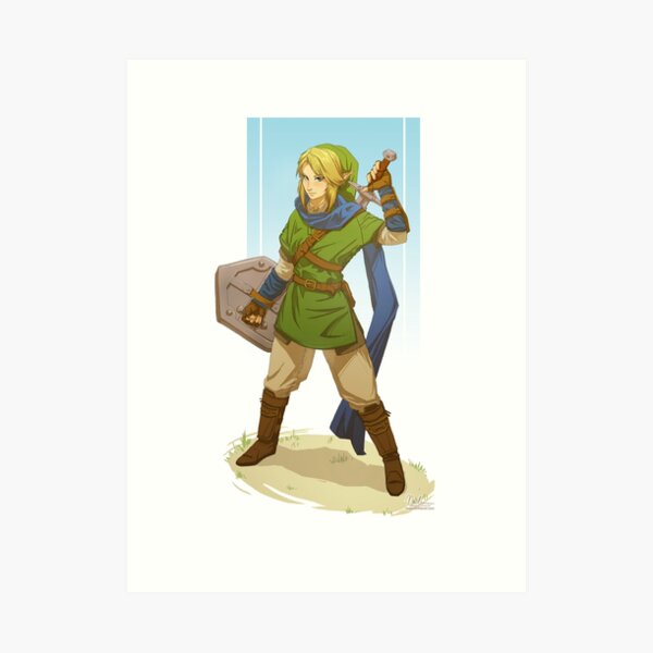 LEGEND OF ZELDA Link ART PRINT Nintendo BREATH OF THE WILD Game