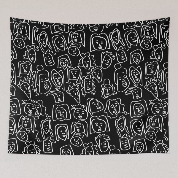 Item preview, Faces (black) designed and sold by cass-ketch.