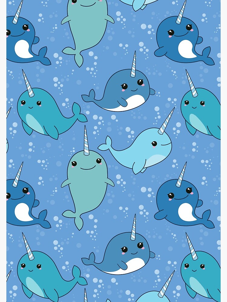 "Narwhal Pattern" Spiral Notebook by Zombride | Redbubble