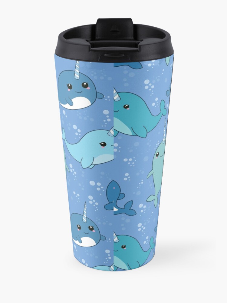Alternate view of Narwhal Pattern Travel Mug