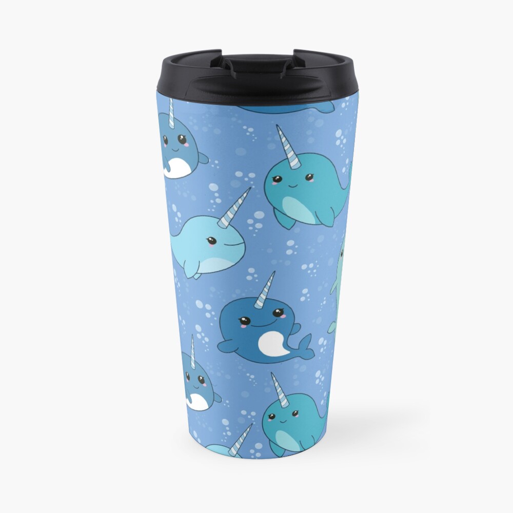 Narwhal Pattern Travel Mug