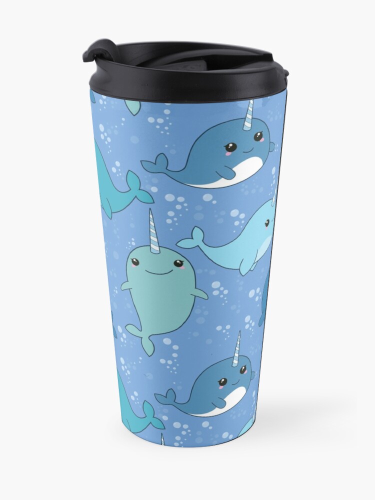 Alternate view of Narwhal Pattern Travel Mug