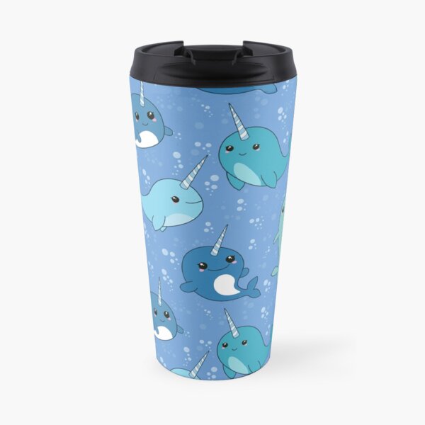 Narwhal Pattern Travel Mug