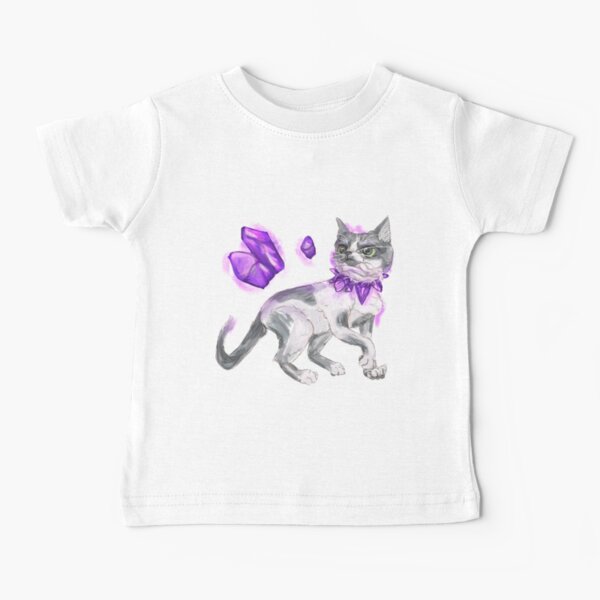 Indra Cat Amethyst Gem Camiseta para bebés