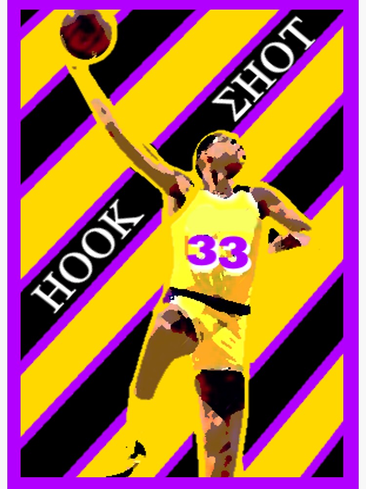 "Kareem HOOK SHOT " Sticker for Sale by darianhyde20 Redbubble