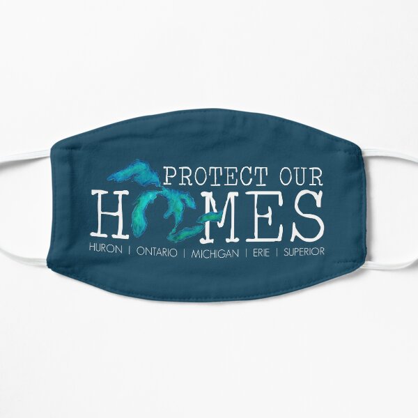Great Lakes HOMES | Huron, Ontario, Michigan, Erie, Superior Flat Mask